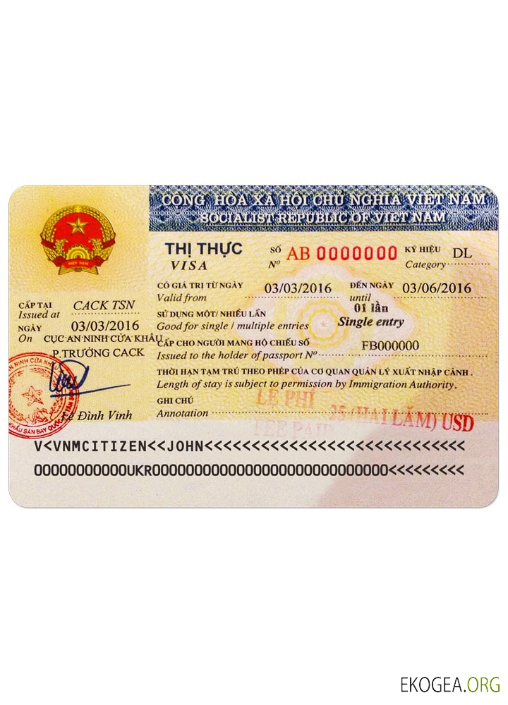 Visa VIETNAM